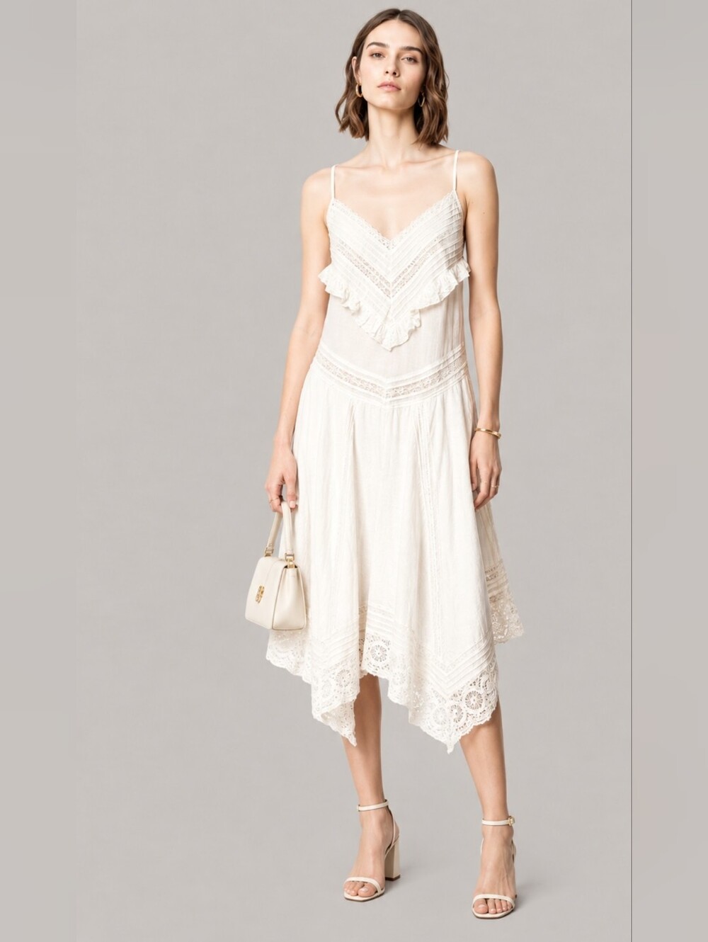 Zadig & Voltaire Rilli Dress In Vanilla Beige Women's Dress Size Small